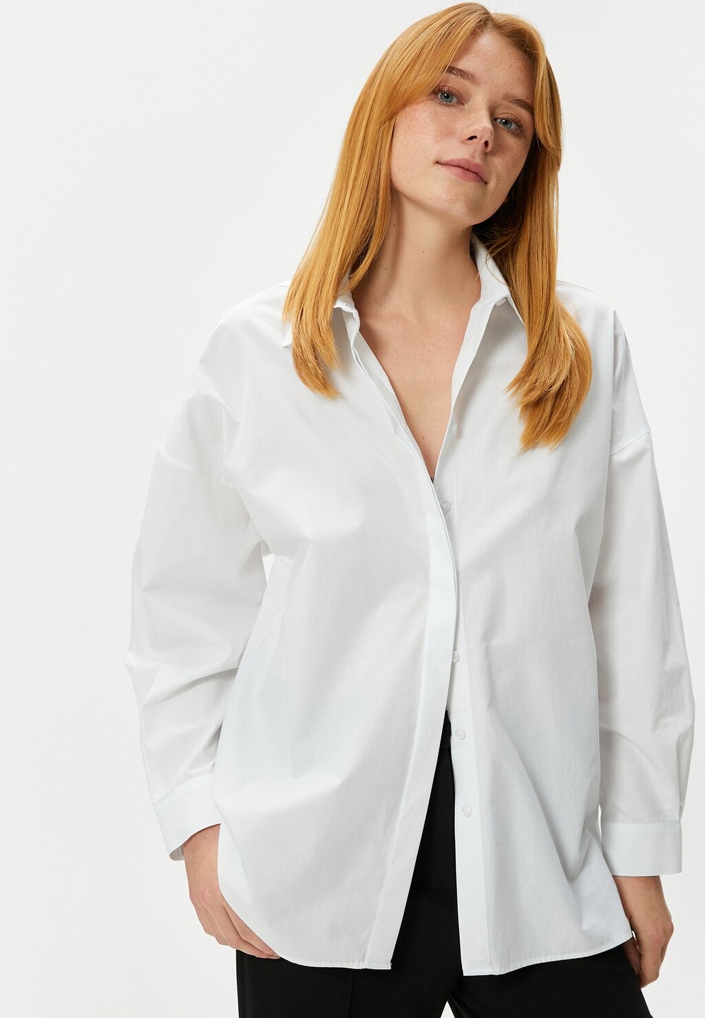 

Блузка на пуговицах CLASSIC NECK BUTTONED LONG SLEEVE Koton, белый