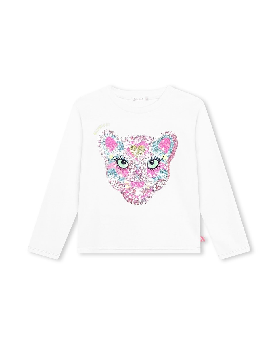 

Разноцветная хлопковая футболка для девочки Billieblush, мультиколор