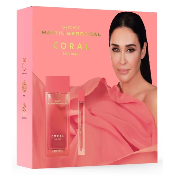 

Туалетная вода унисекс Estuche Coral EDT Vicky Martín Berrocal, EDT 100 ml + Mini
