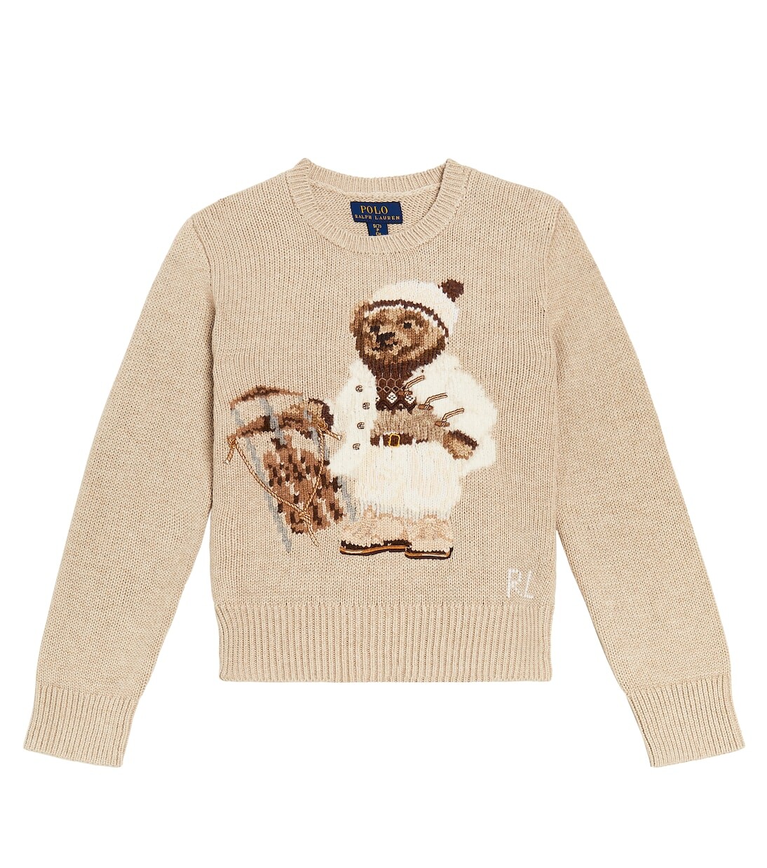 Свитер polo bear из хлопка Polo Ralph Lauren Kids, бежевый бюстье бюстгальтер polo ralph lauren бежевый