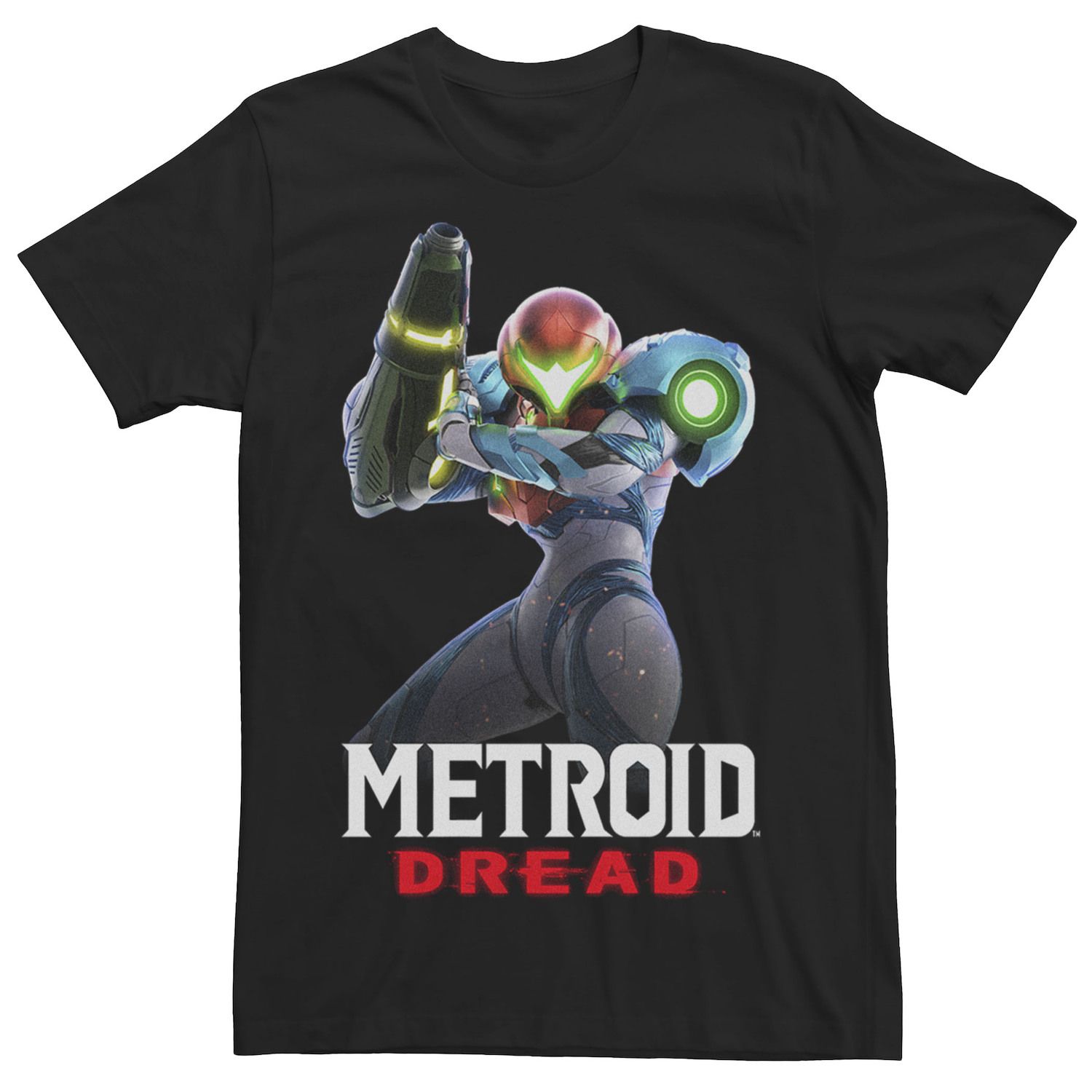 metroid prime remastered [switch] Мужская футболка с плакатом Metroid Prime Dread Battle Pose Licensed Character