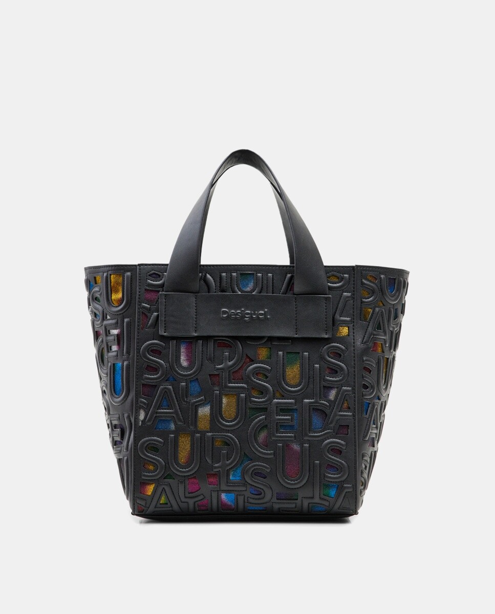 

Средний черный шопер с вырезанными буквами Desigual, черный