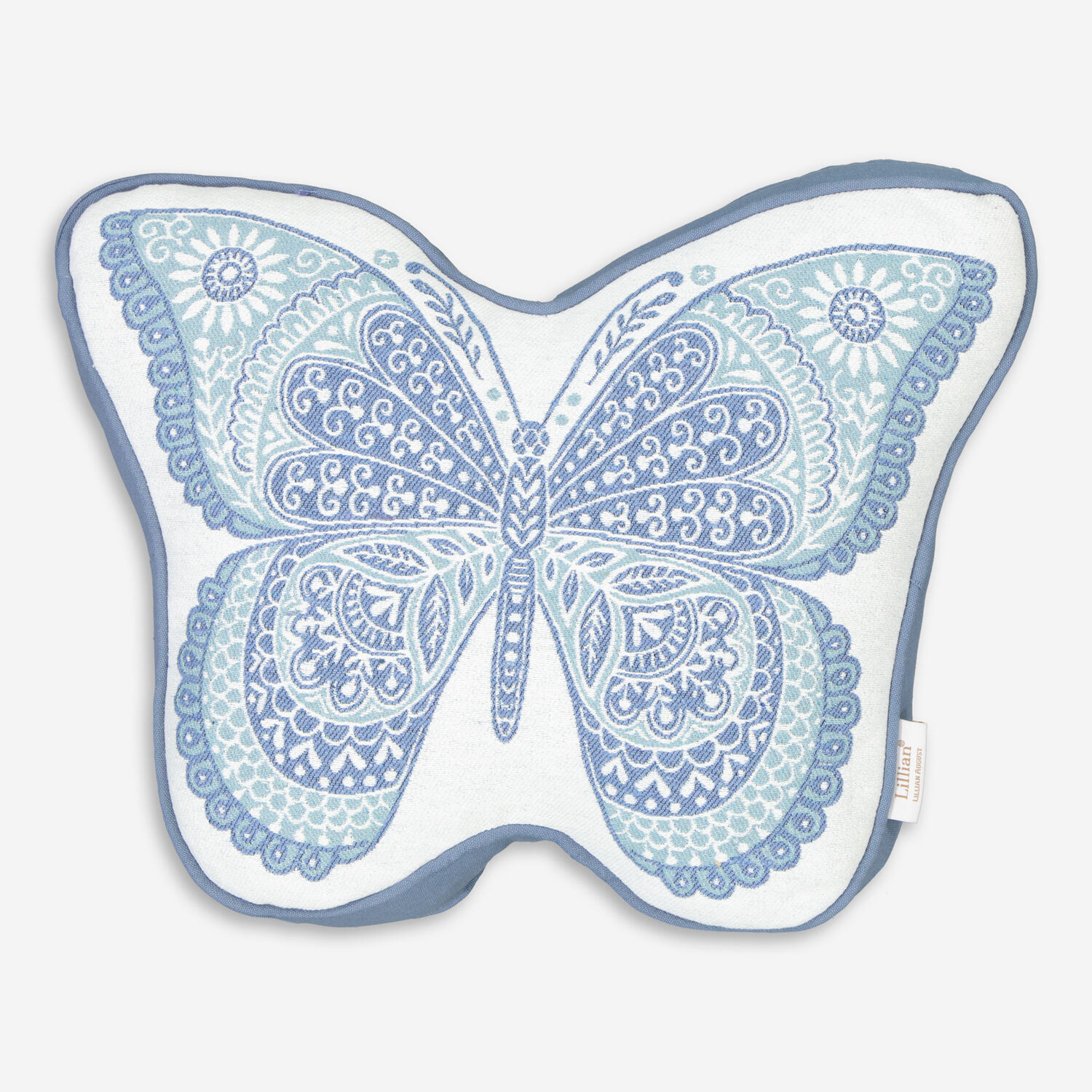 Подушка в форме бабочки синего цвета 36х45см Lillian August