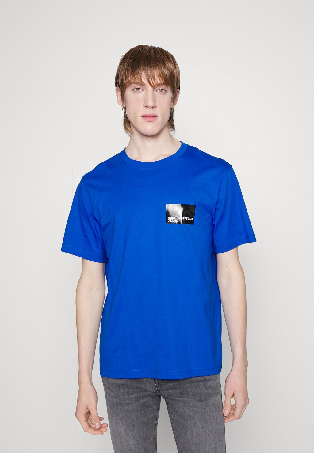 

футболка с принтом REGULAR SHORT SLEEVE LOGO Karl Lagerfeld, синий