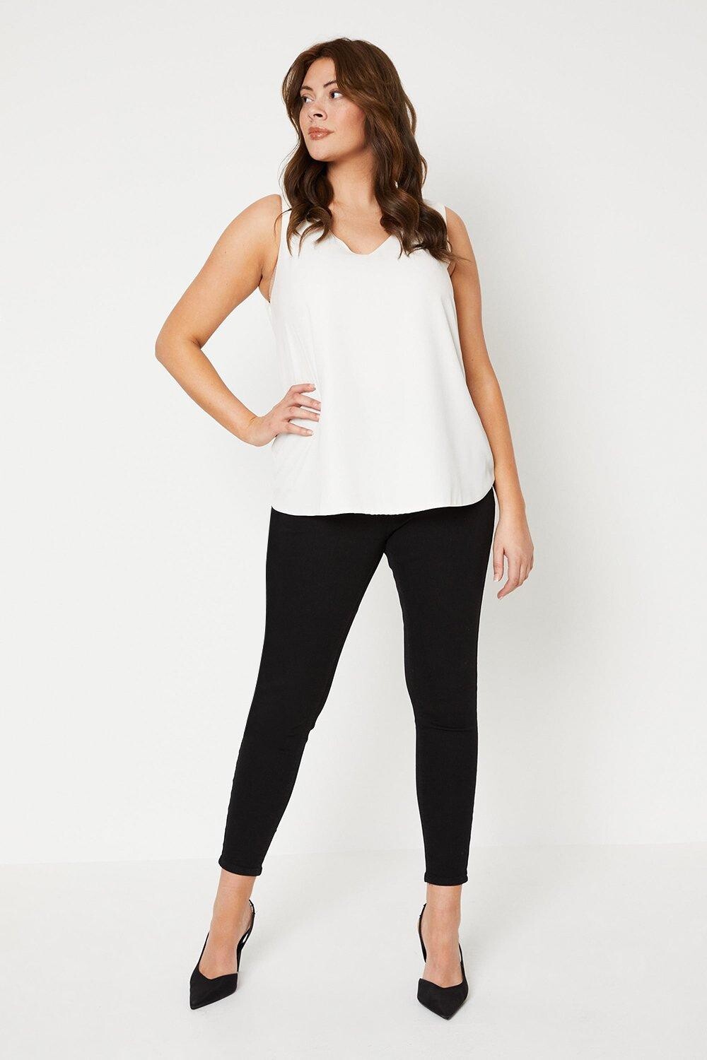 

Джинсы скинни Curve с высокой талией Dorothy Perkins, черный