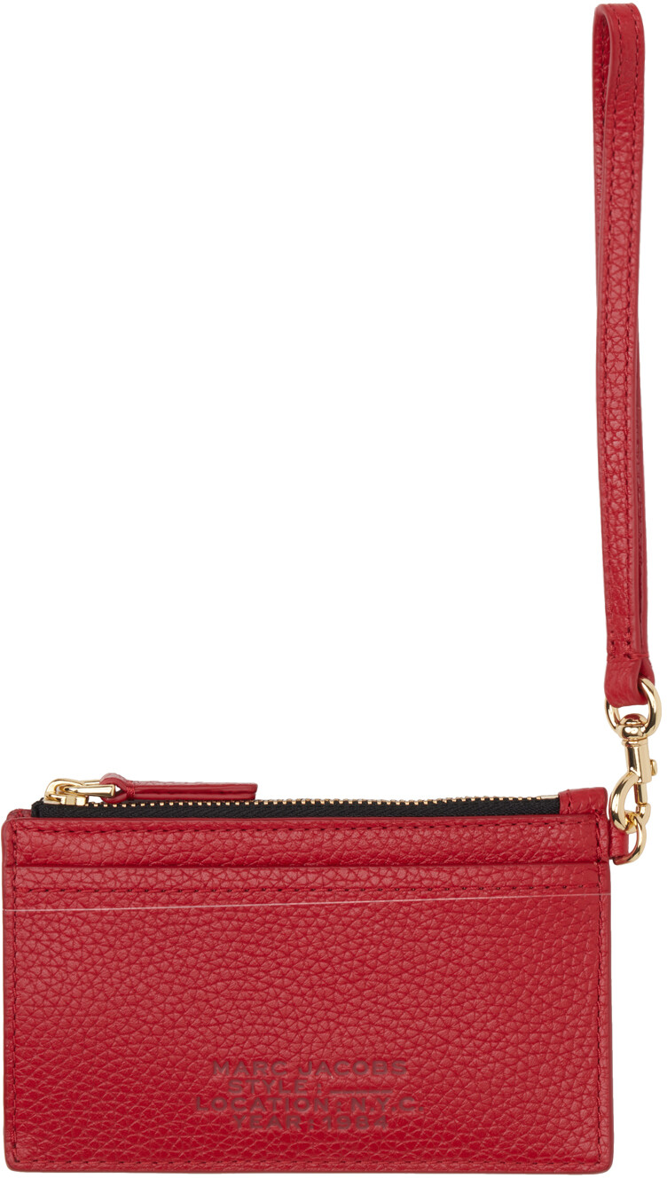 

Красный кошелек 'The Leather Top Zip Wristlet' Marc Jacobs