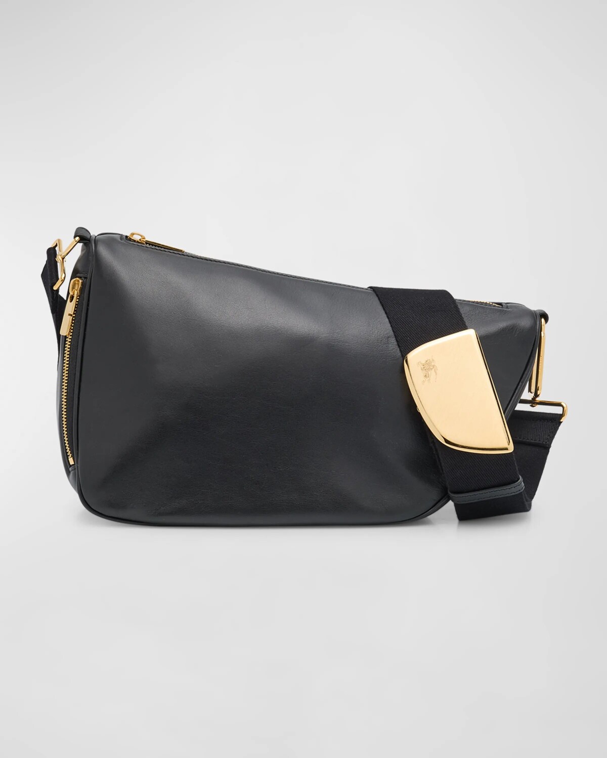 

Кожаная сумка-мессенджер на молнии Shield Burberry, цвет Black