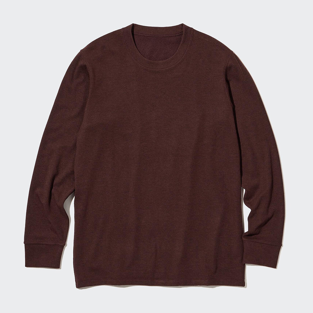 

Мужскоенижнее белье Uniqlo HEATTECH круглым вырезом, темно-красный
