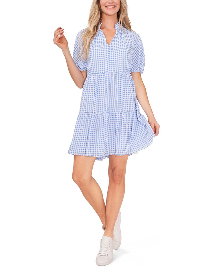 

Платье CeCe V-Neck Gingham Babydoll, цвет Ocean Spray