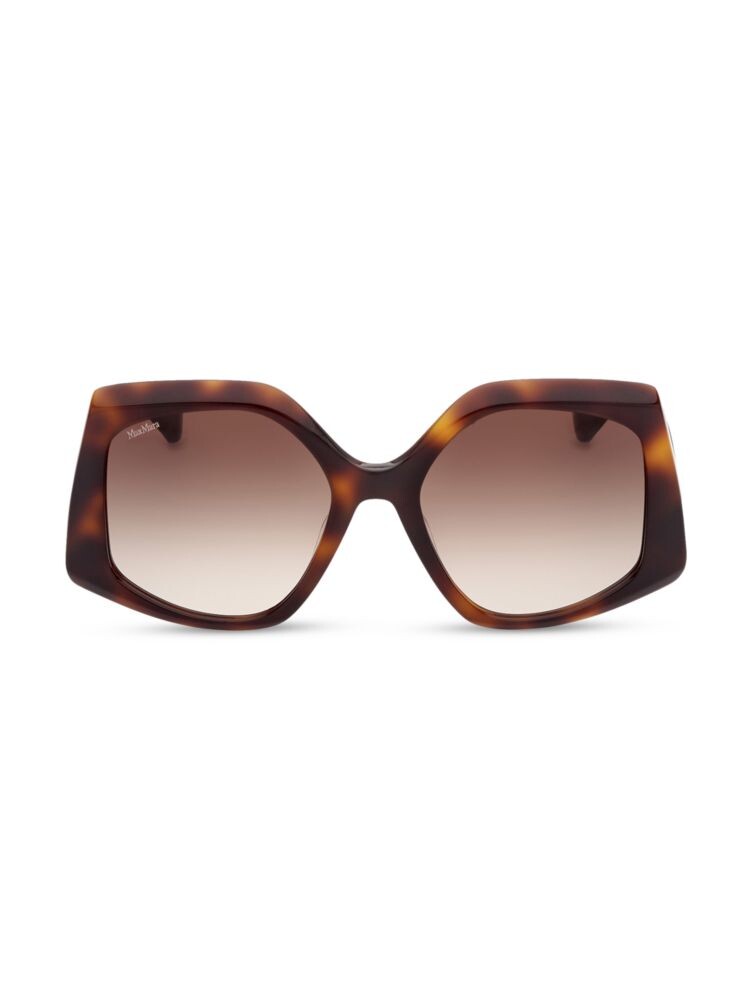 

Солнцезащитные очки 56MM с геометрическим рисунком Max Mara, цвет Havana