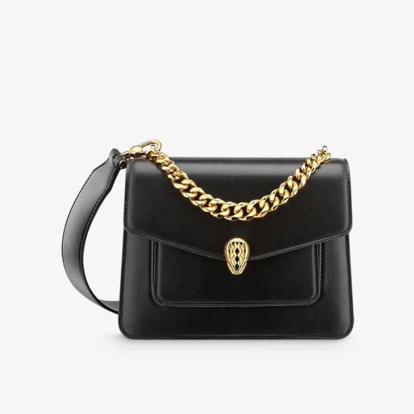 

Кожаная сумка через плечо Serpenti Forever Bvlgari, черный