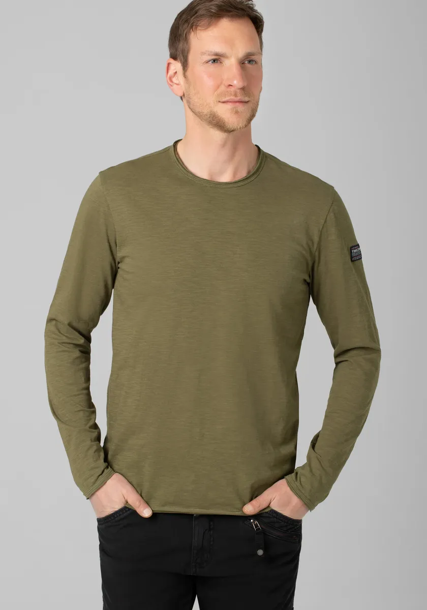 

Рубашка с длинными рукавами TIMEZONE "Ribbed Basic Longsleeve", зеленый