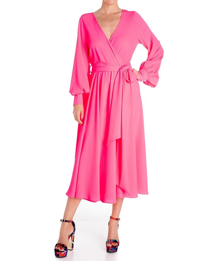Женское платье миди LilyPad Meghan Los Angeles, розовый фото