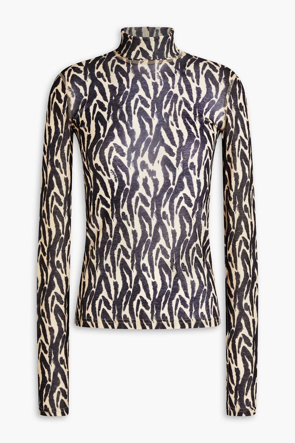 

Водолазка Harri из эластичного джерси с зебровым принтом Nanushka, цвет Animal print