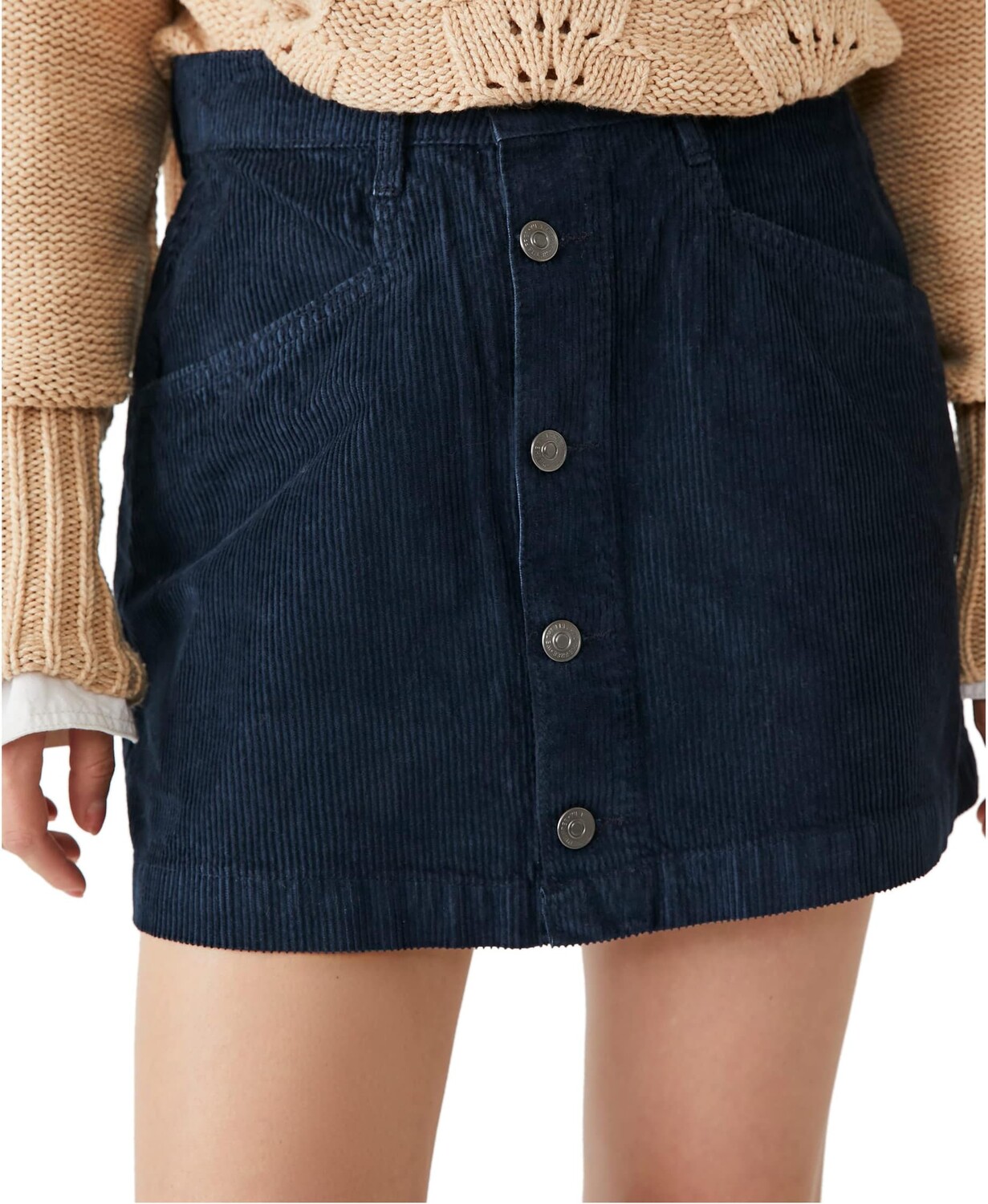 

Мини-юбка Ray Cord Free People, цвет Ebony
