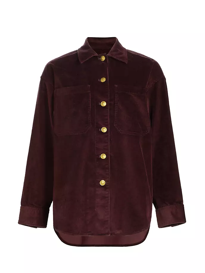 

Вельветовая куртка-рубашка Lory Rag & Bone, цвет burgundy