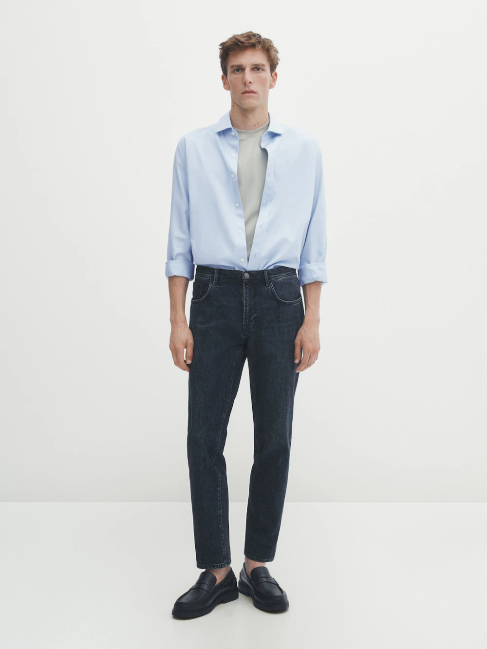 

Зауженные джинсы Massimo Dutti, индиго