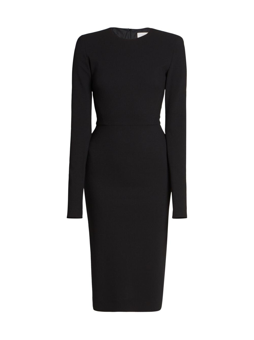 

Платье Midi-Body-Con из смесовой шерсти Victoria Beckham, черный