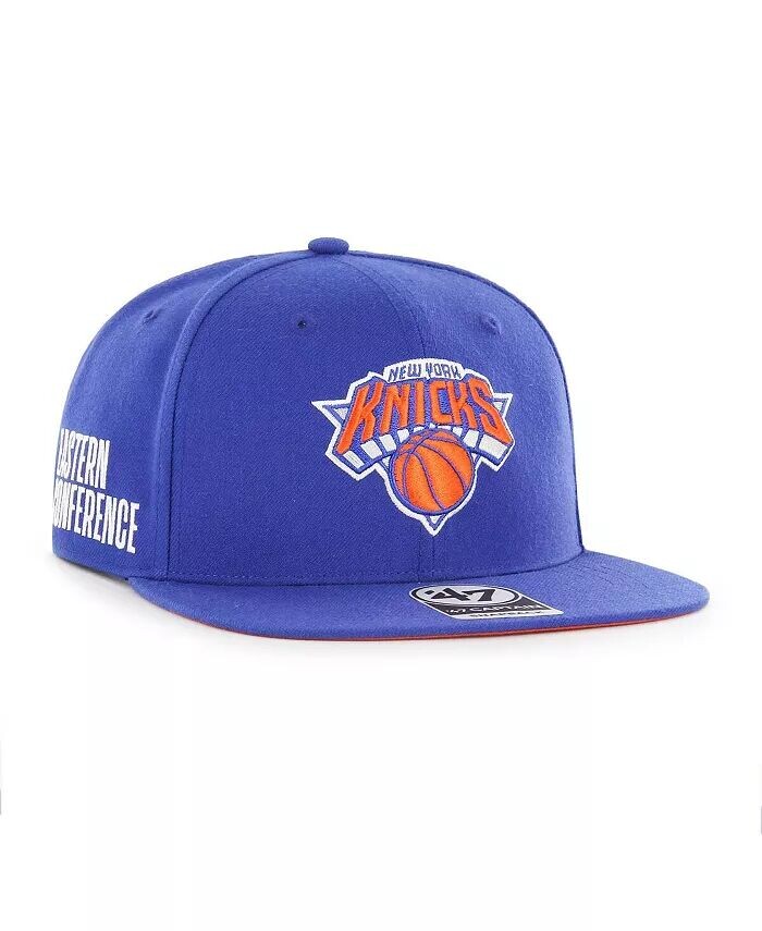 

Мужская синяя кепка New York Knicks Sure Shot Captain Snapback '47 Brand, синий