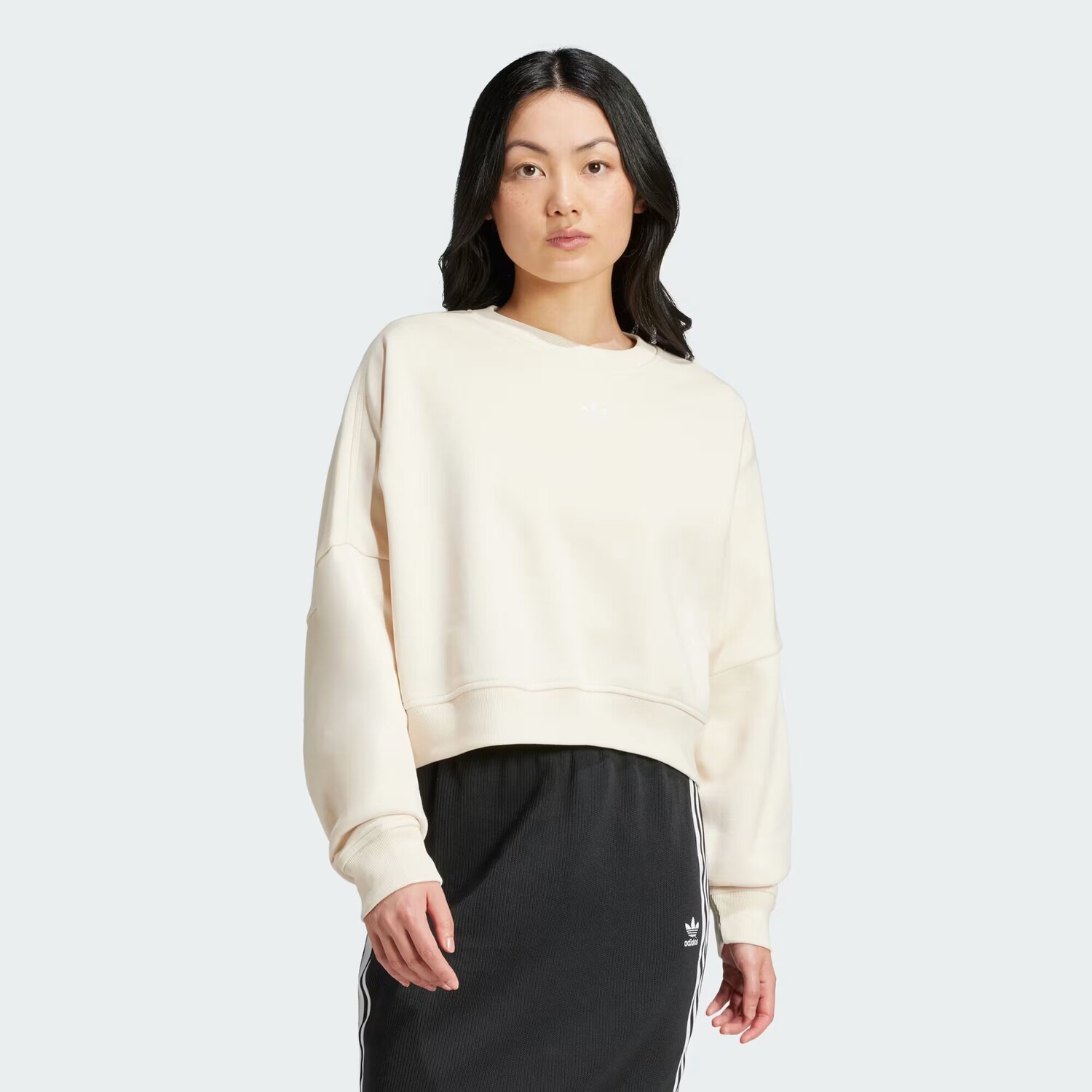 

Флисовый свитшот Essentials Crew Adidas, цвет Wonder White