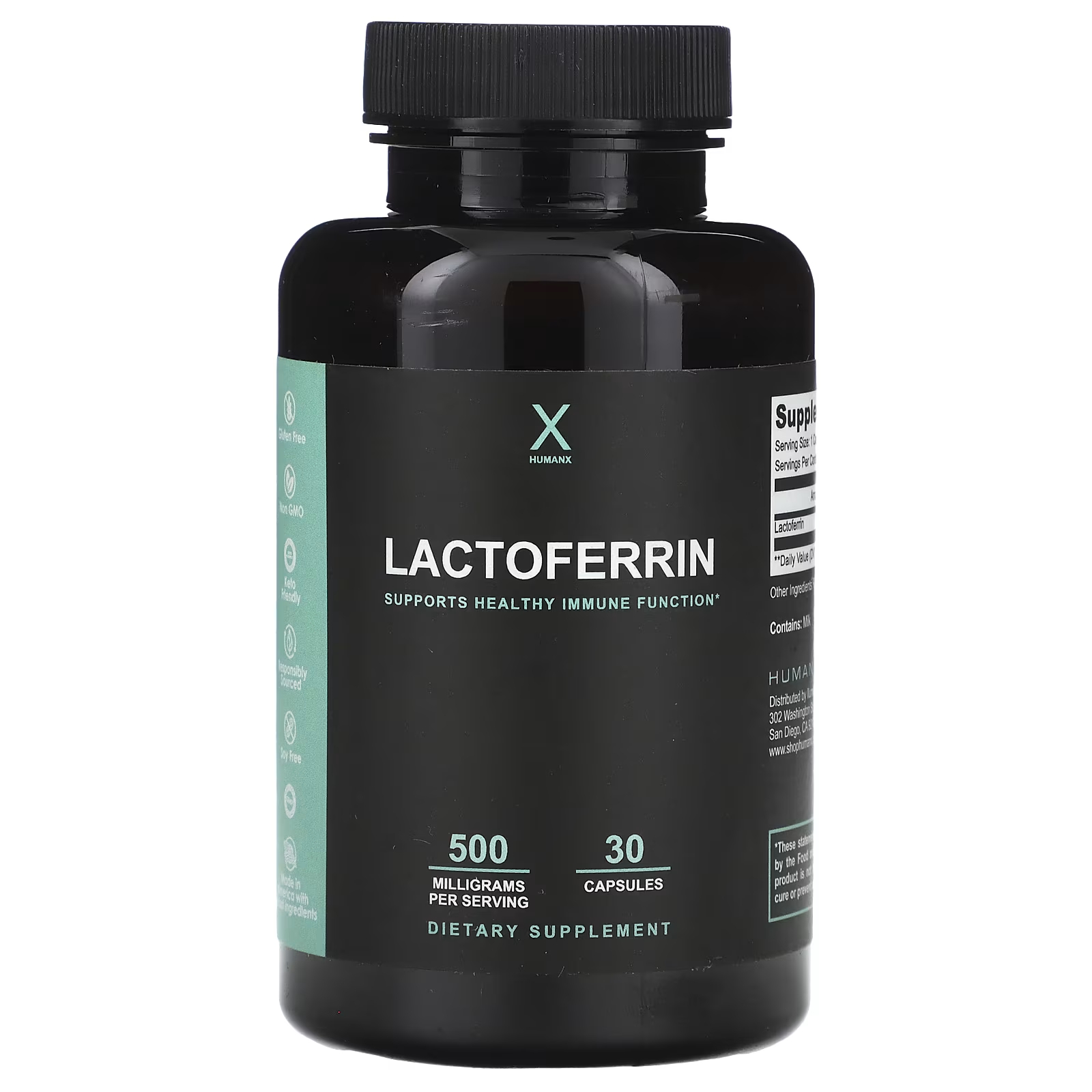 Лактоферрин Humanx 500 мг, 30 капсул