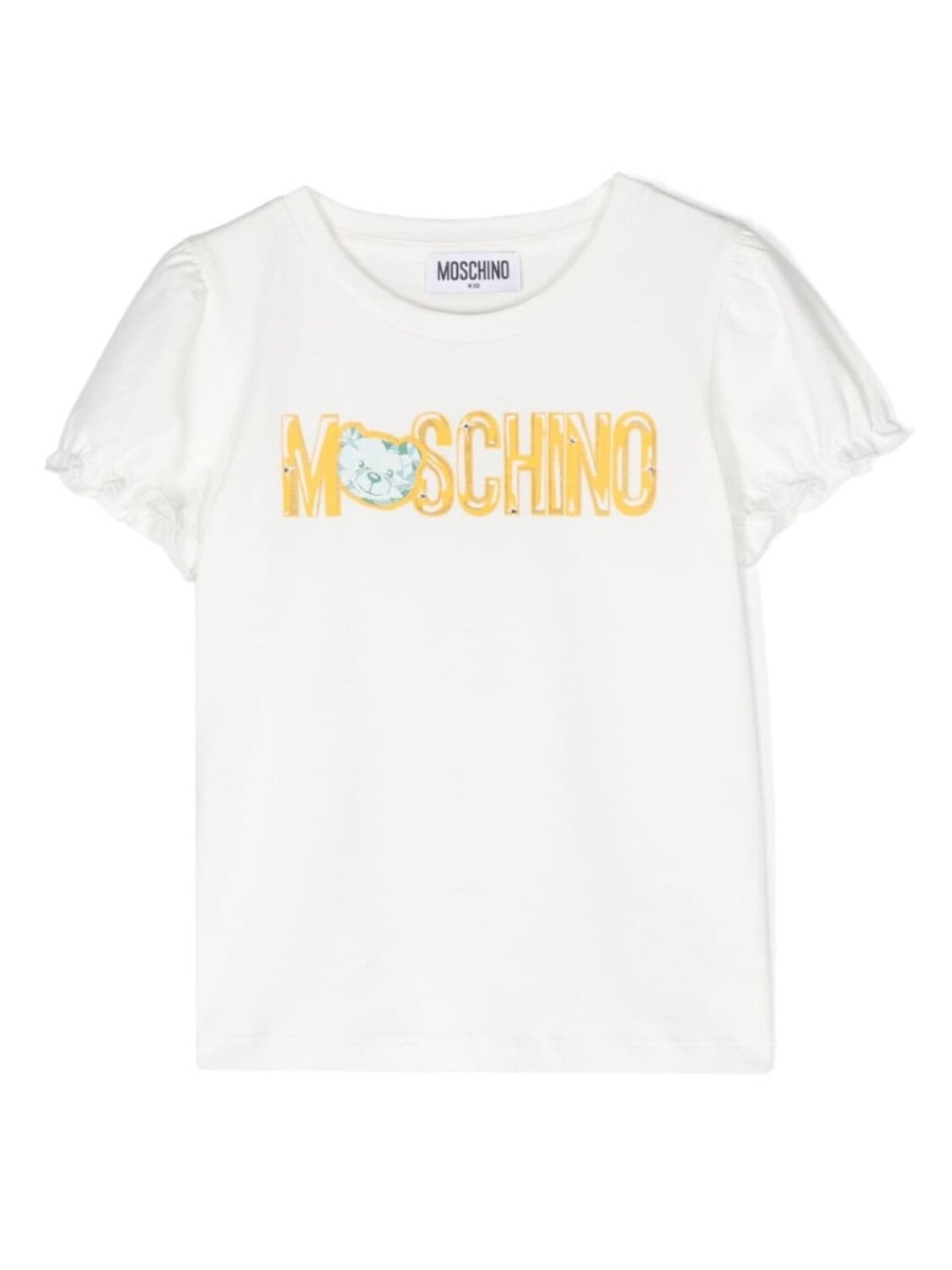 

Moschino Kids футболка Teddy Bear с логотипом, белый