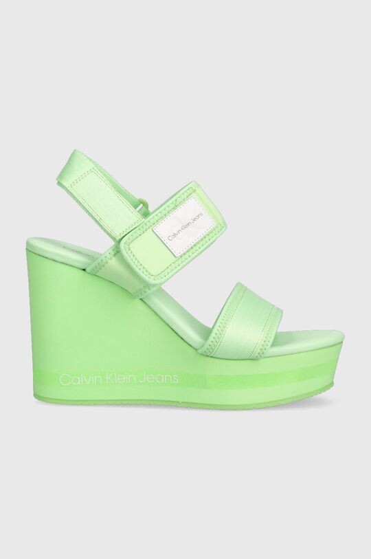

Босоножки WEDGE SANDAL BADGE Calvin Klein Jeans, зеленый