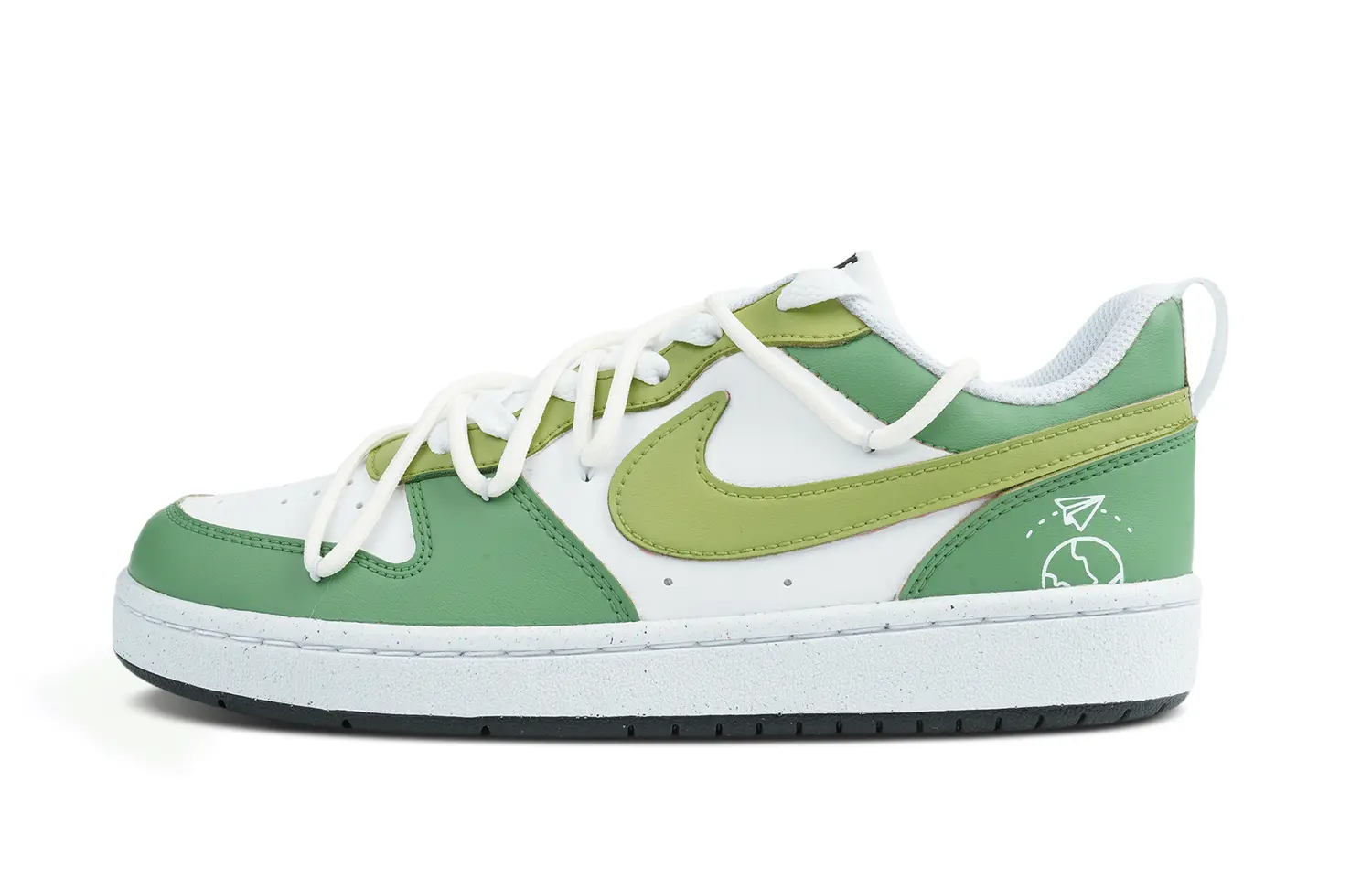 

Кроссовки для скейтбординга Court Borough женские, низкие, белые/зеленые Nike
