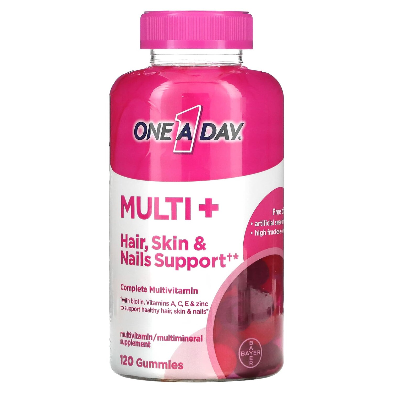 

Multi + для поддержки волос, кожи и ногтей, 120 жевательных таблеток, One-A-Day