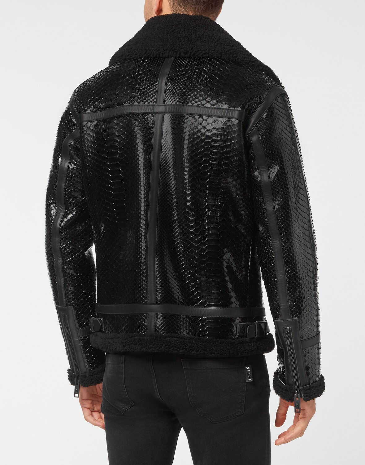 

Куртка из овчины из питона Philipp Plein, черный