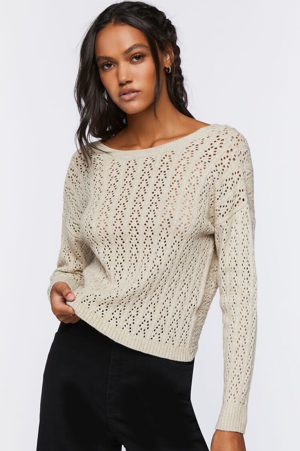 

Свитер Pointelle с закручивающейся спинкой Forever 21