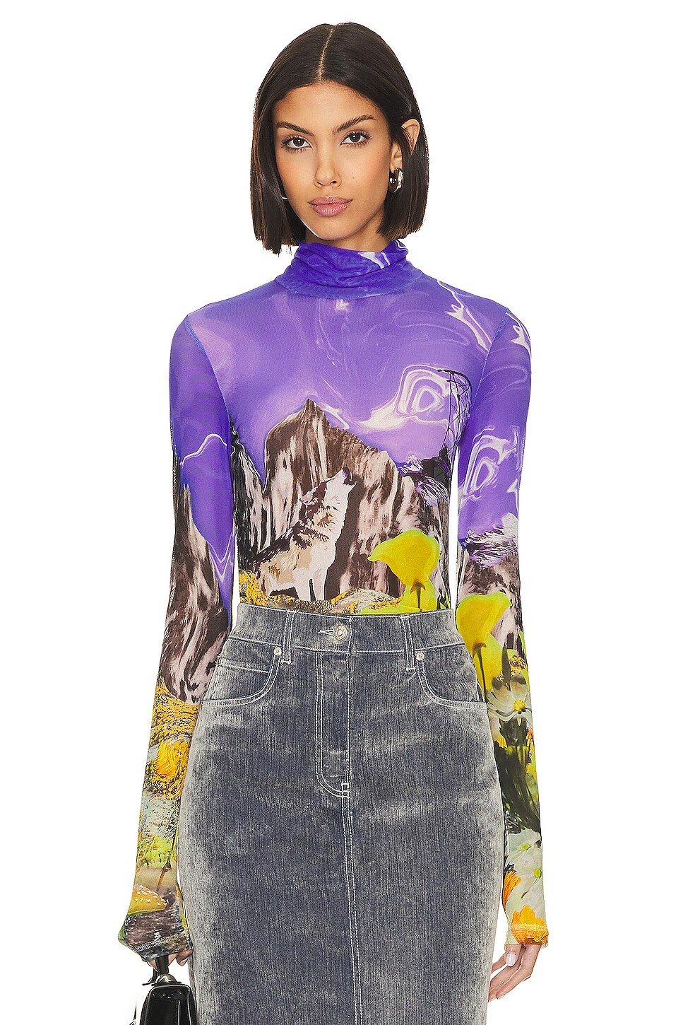 

Топ MSGM Metaverso Print, цвет Multicolor