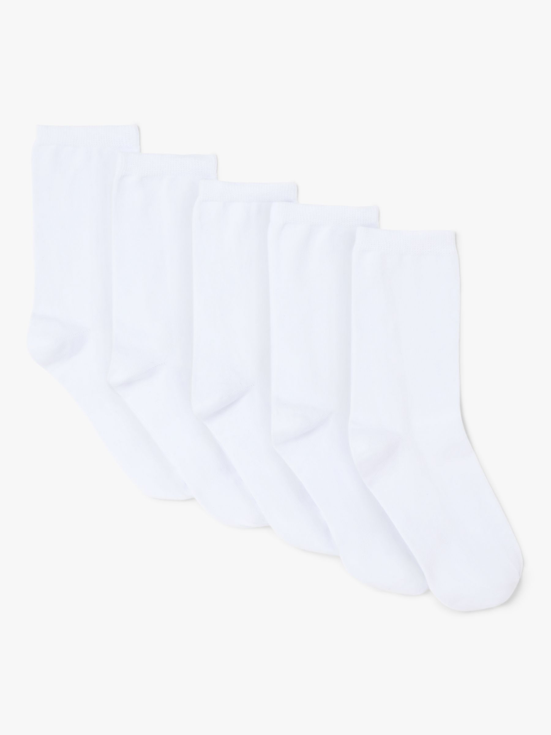 Женские однотонные носки из хлопкового микса до щиколотки John Lewis ANYDAY, белый женские носки кавайные однотонные носки из чесаного хлопка до щиколотки высокая эластичность