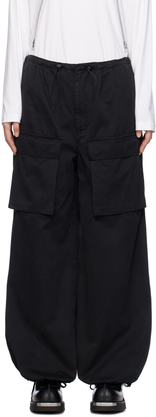 

Черные брюки для отдыха с поясом Mm6 Maison Margiela