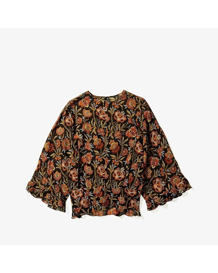 

Блуза Derek Lam Short Sleeve Blouse, черный мульти