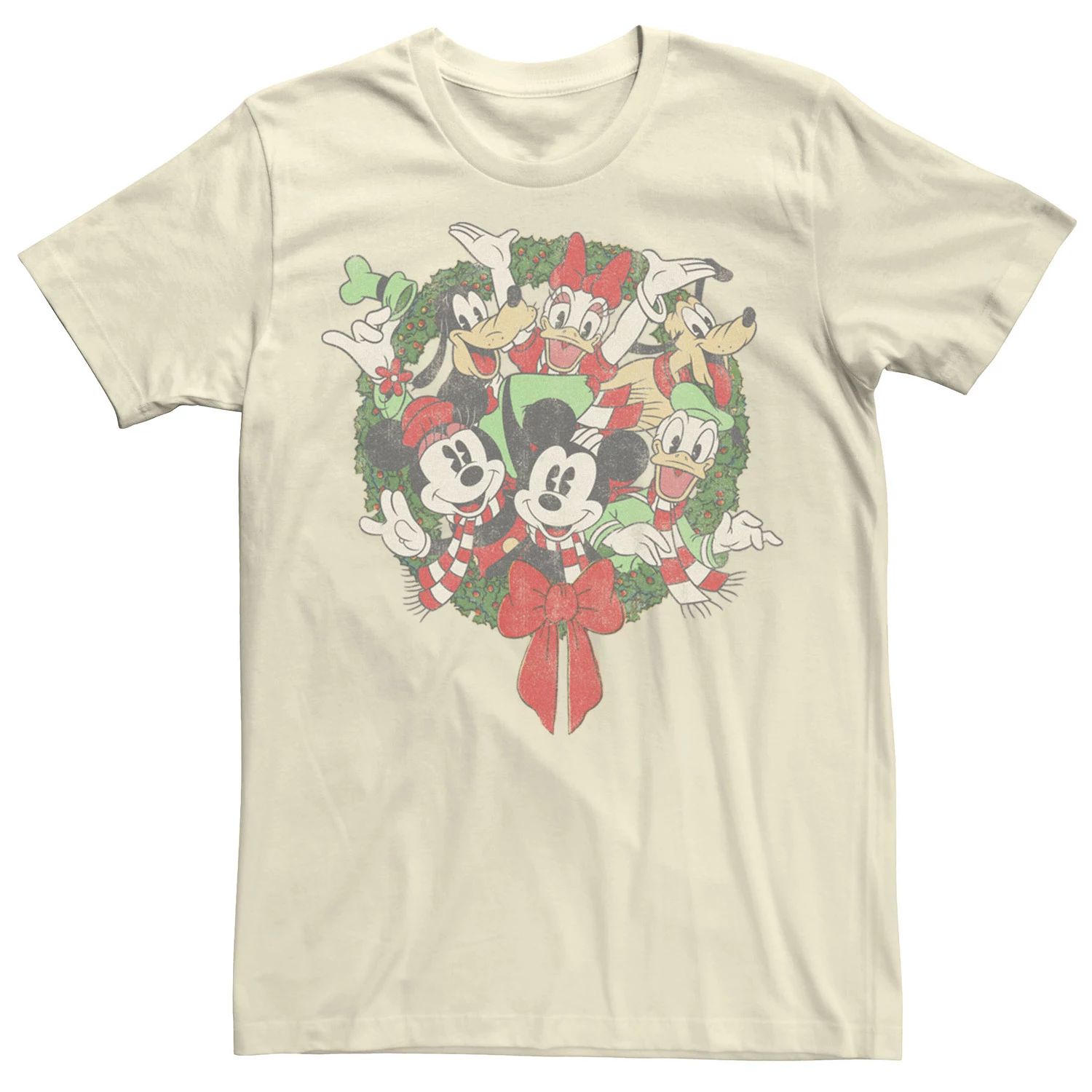 Мужская футболка с рождественским венком для групповых снимков Disney