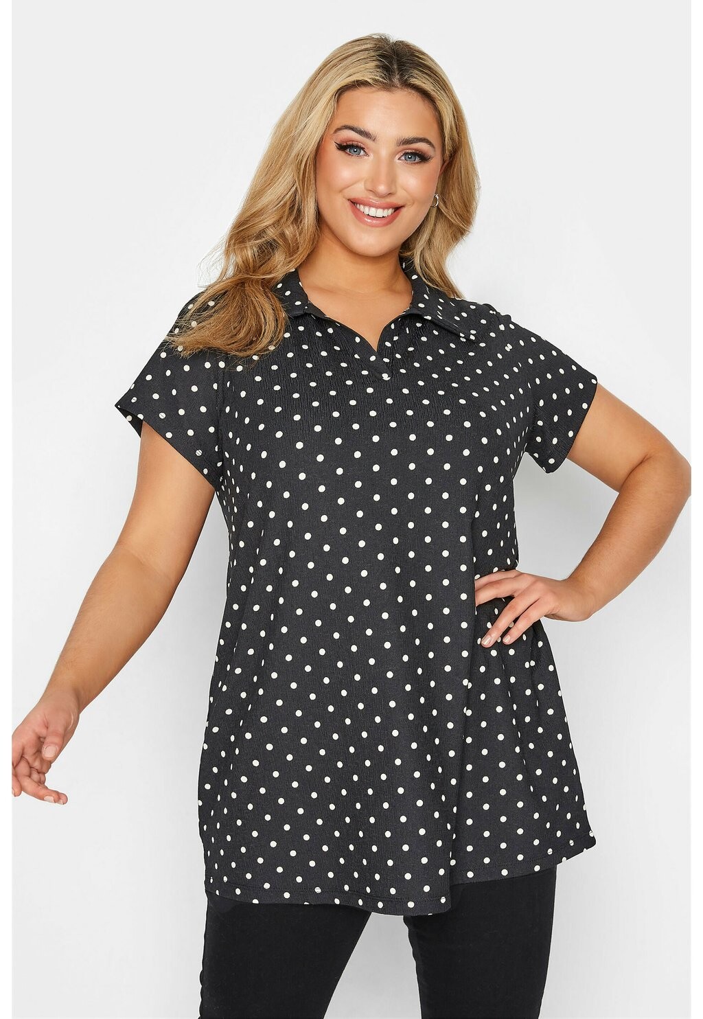 

Рубашка-поло TEXTURED Yours Clothing, цвет black