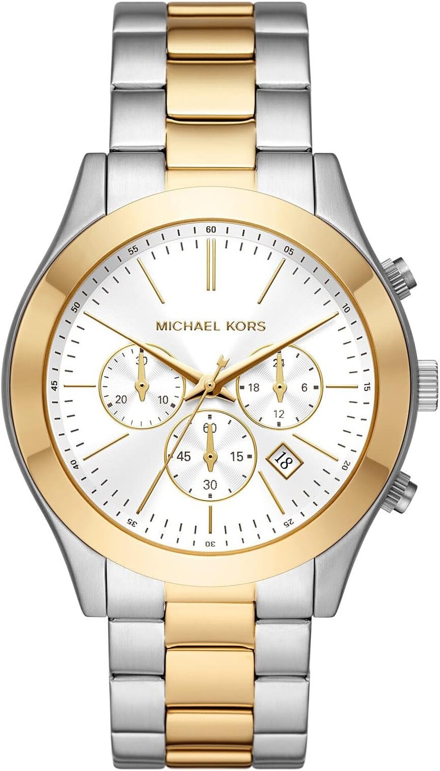 

Часы MK8986 - Slim Runway Chronograph Watch Michael Kors, цвет Two-Tone Silver/Gold Tone
