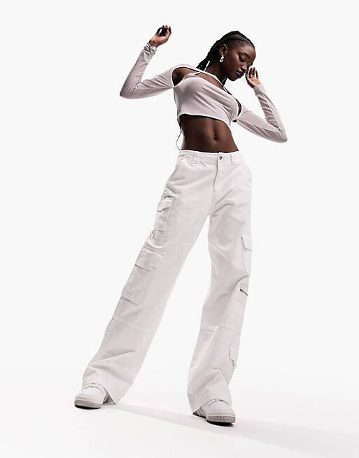 

Белые джинсы карго ASOS DESIGN Ultimate