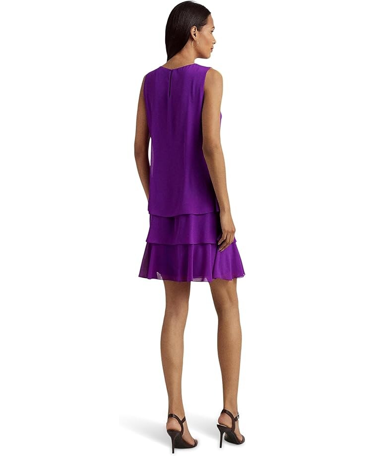 

Платье LAUREN Ralph Lauren Crinkle Georgette Shift Dress, цвет Purple Agate
