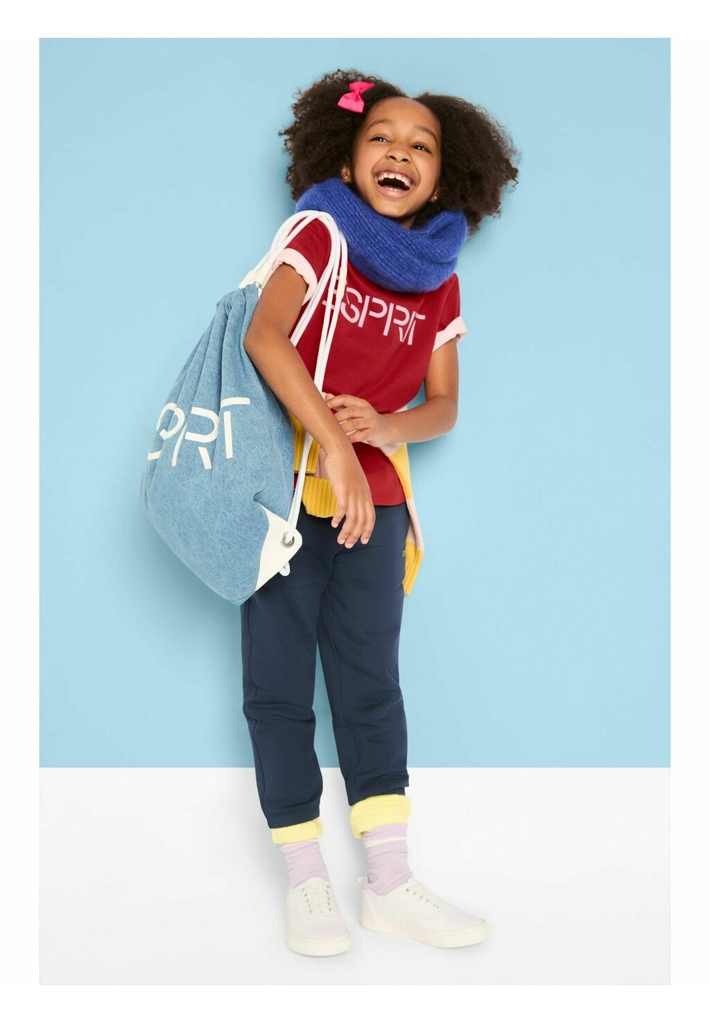 

Футболка с принтом Esprit, темно-красная
