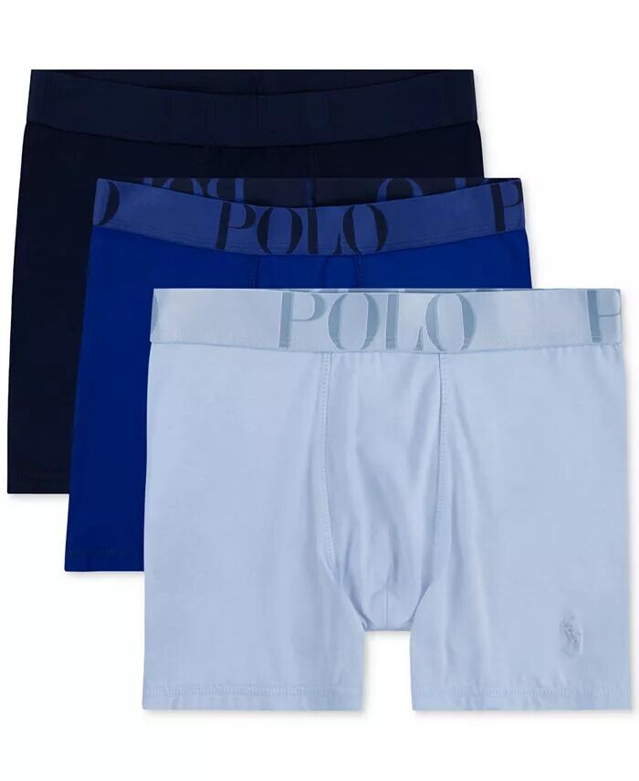 

Трусы-боксеры для больших мальчиков, упаковка из 3 шт Polo Ralph Lauren, синий
