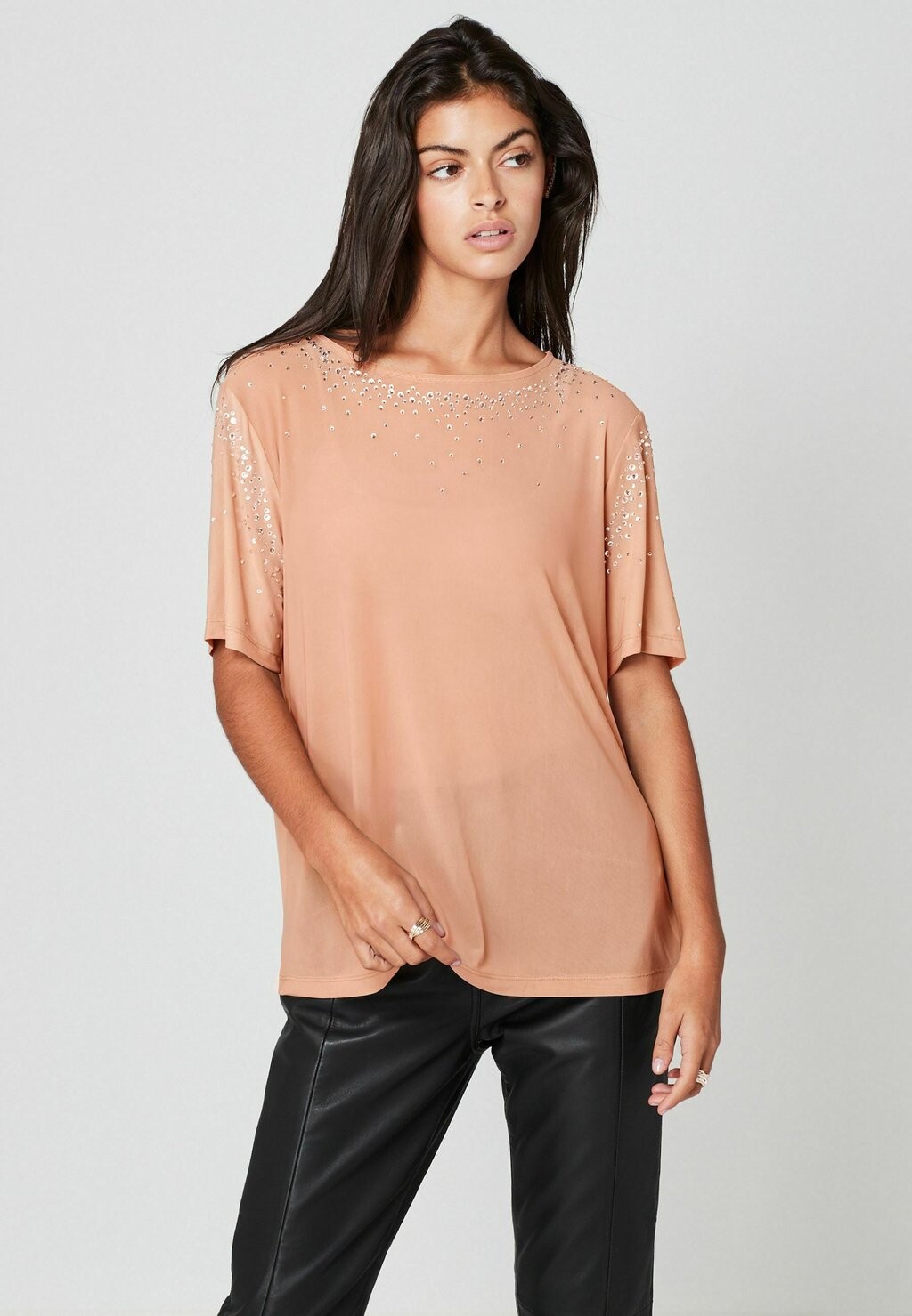 

Футболка с принтом SHORT SLEEVE SCATTER SPARKLE Next, бежевый