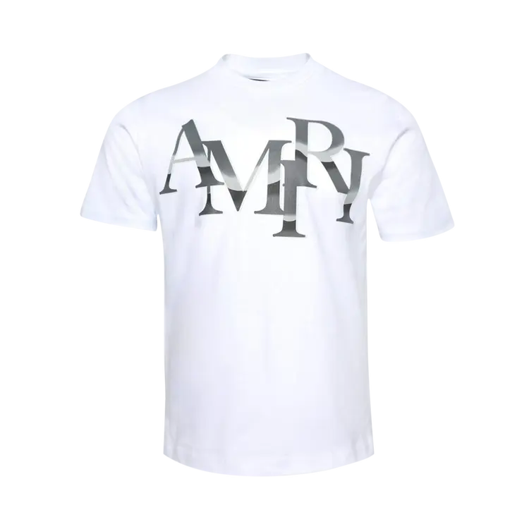

Футболка Amiri Staggered Chrome 'White', белый