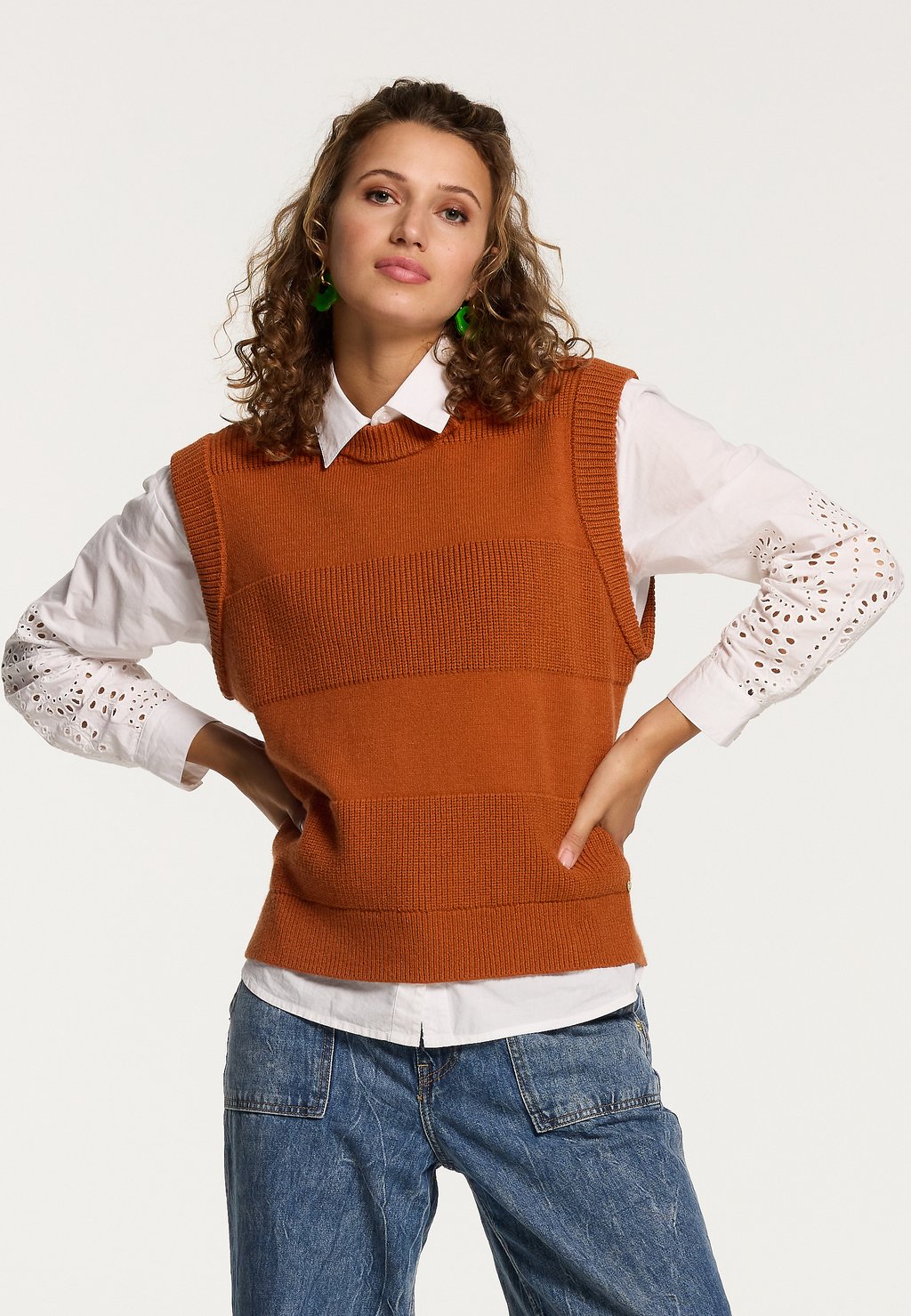 Вязаный свитер VIENNA CABLE Shiwi, цвет rust orange
