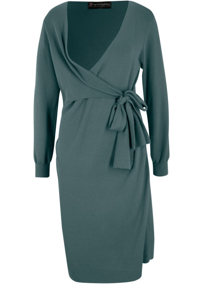 цена Трикотажное платье для беременных/трикотажное платье для кормящих мам Bpc Bonprix Collection, зеленый