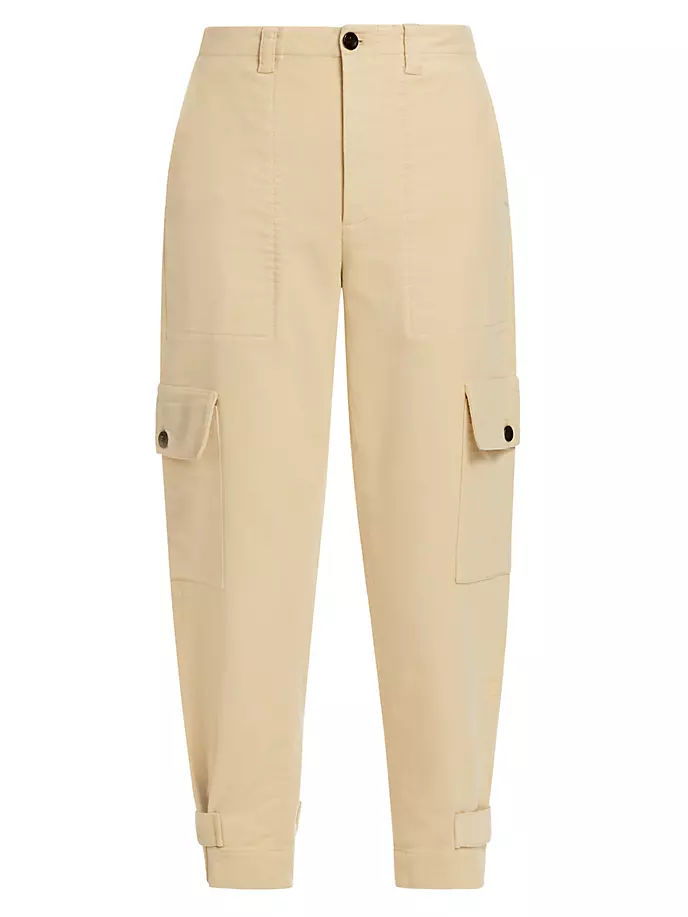 Укороченные брюки карго Kay Proenza Schouler White Label, цвет canvas цена и фото
