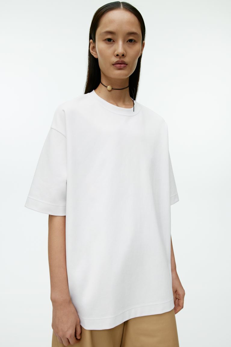 Тяжелая футболка Arket, белый футболка оверсайз круглый вырез размер 54 2xl белый