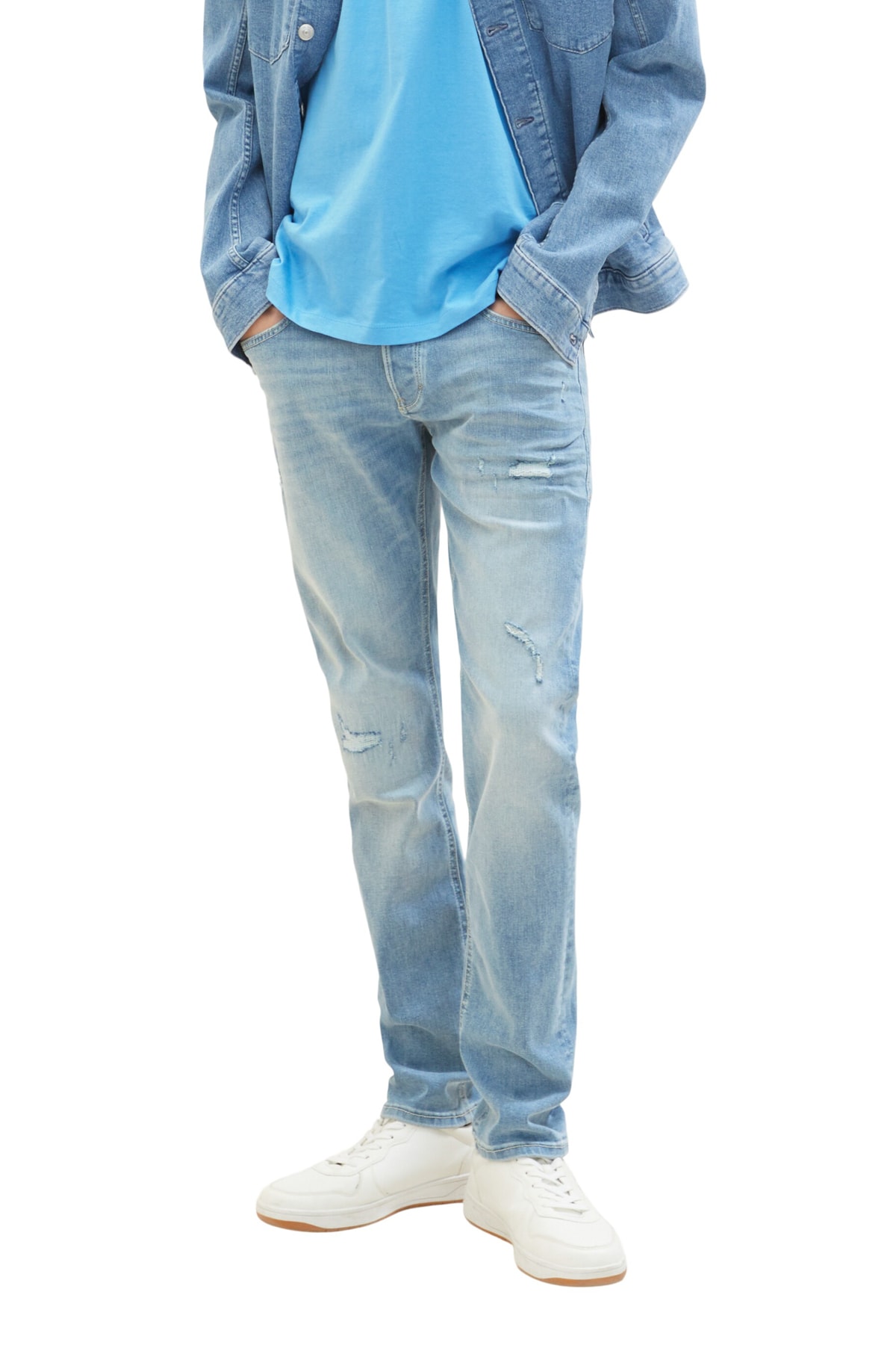 Джинсы - Синие - Прямые Tom Tailor Denim, синий лонгслив tom tailor размер 104 110 синий
