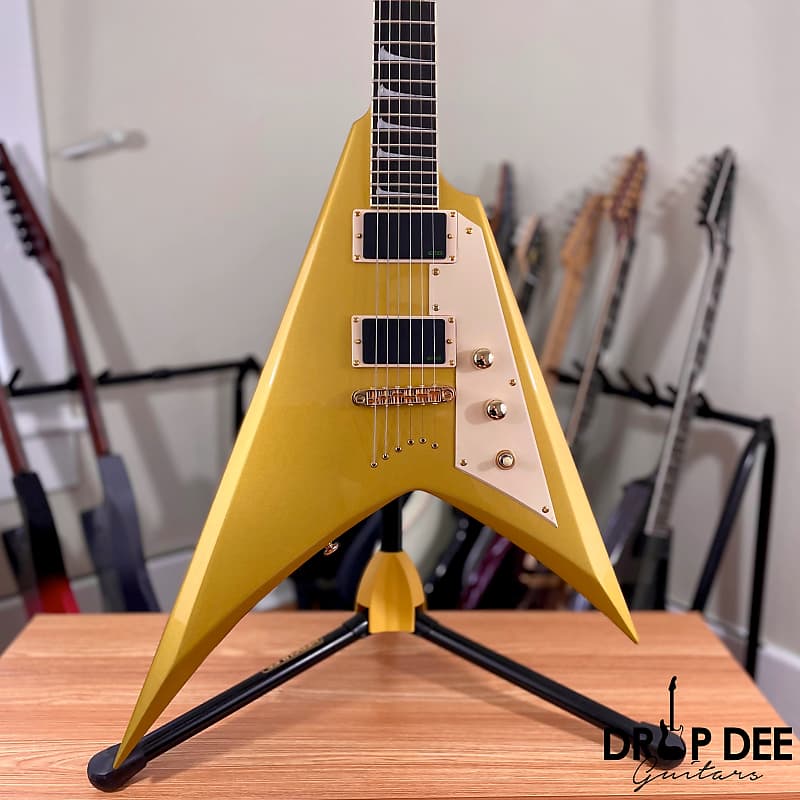 Электрогитара ESP LTD Kirk Hammett Signature KH-V Electric Guitar w/ Case - Metallic Gold